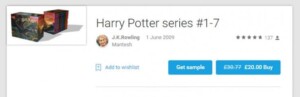 fake ebook listing harry potter series