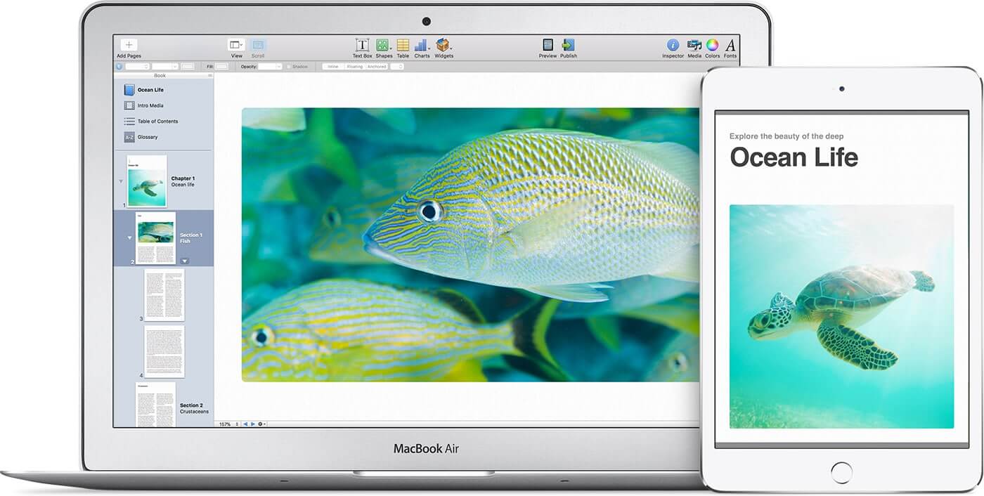 macos high sierra macbook air ios11 ipad mini ibooks author hero