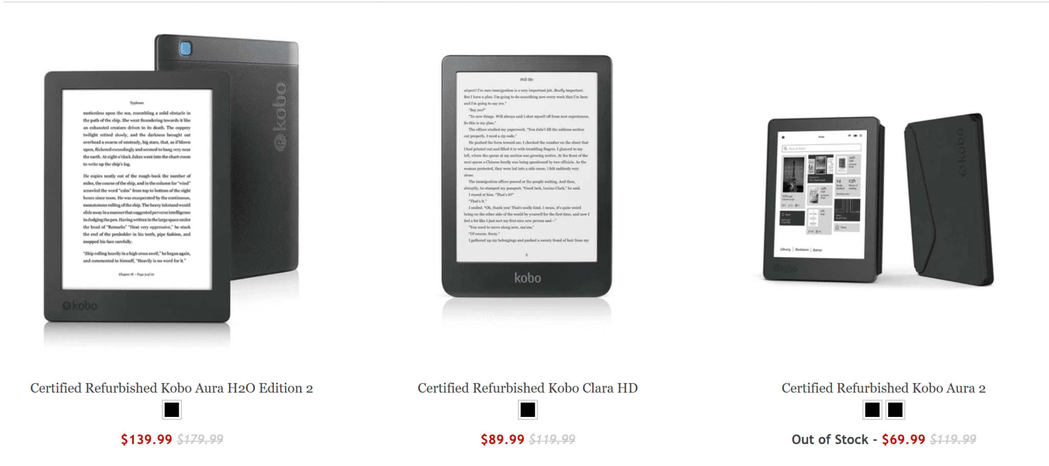 Screenshot 2020 09 13 Certified Refurbished eReaders Rakuten Kobo eReader Store