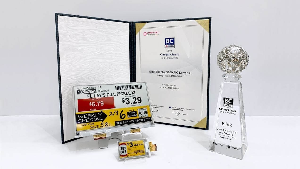 E Ink Spectra 3100 computex award