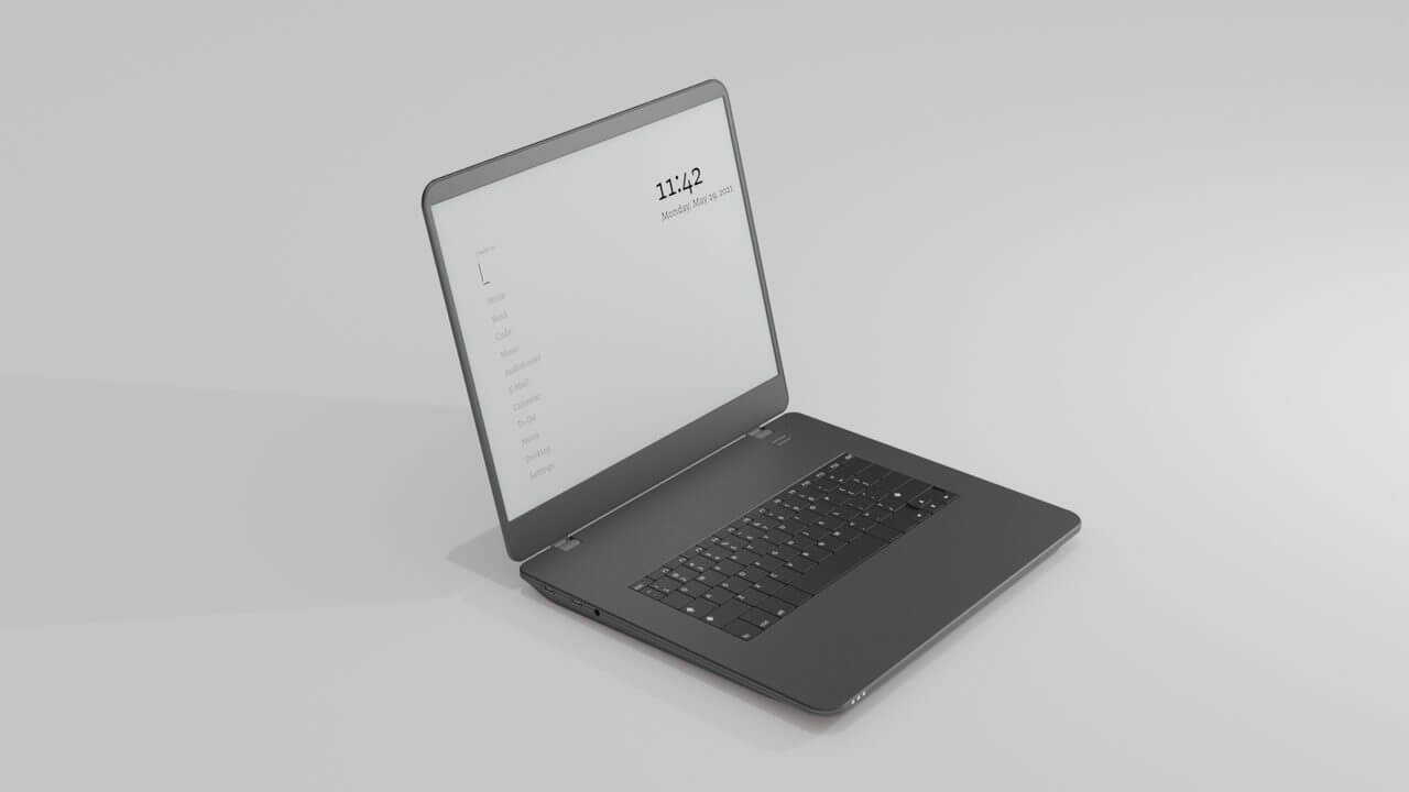 modos paper laptop with e ink display