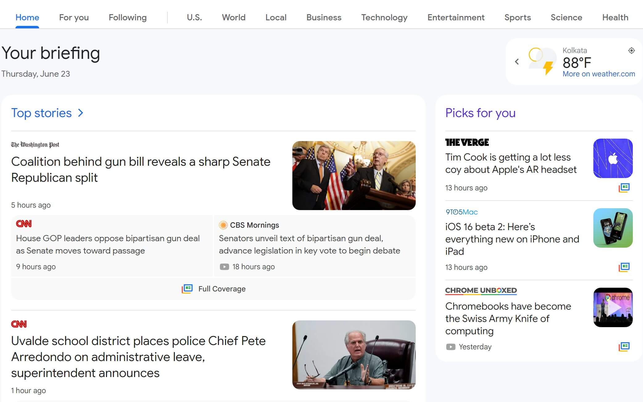 new google news