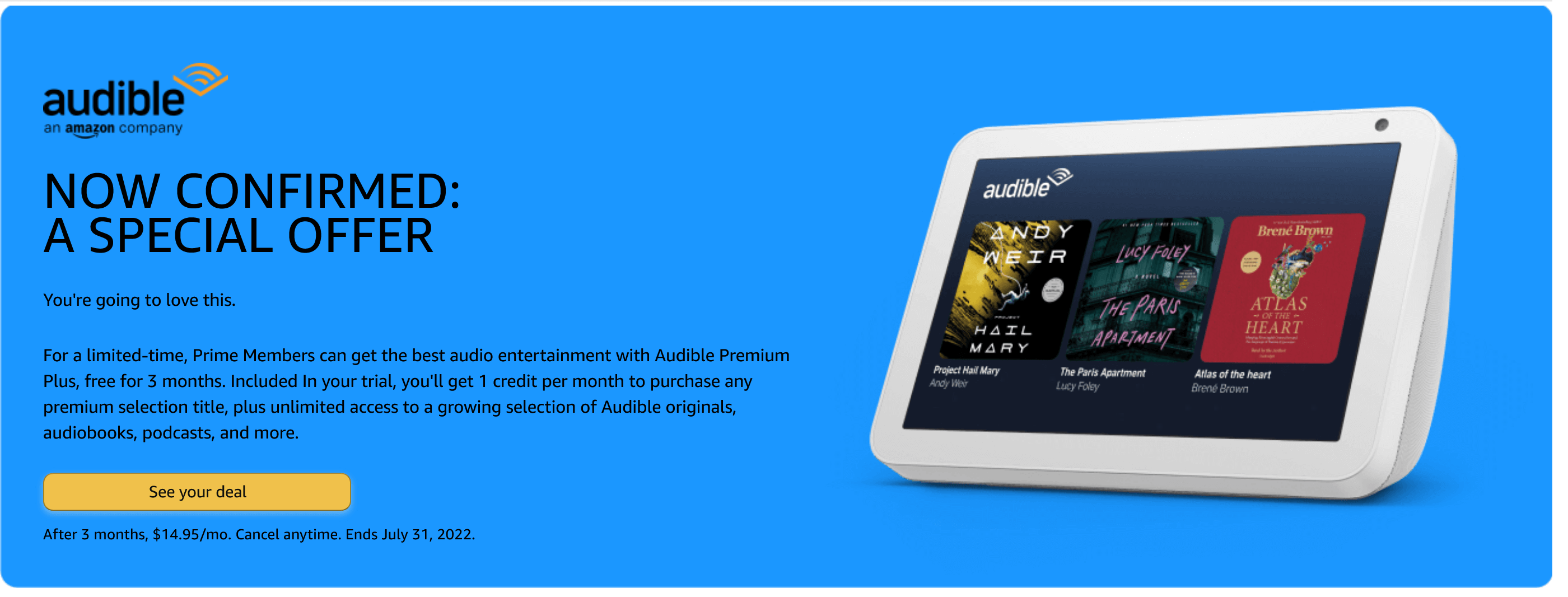 Screenshot 2022 07 13 at 16 55 11 Audible Premium Membership Monthly Amazon.com