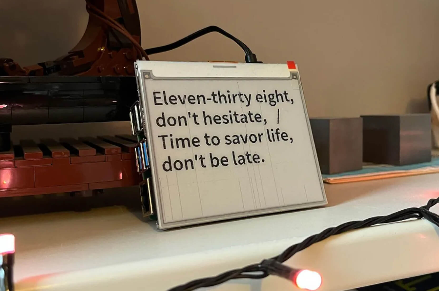 rhyming e ink clock chatgpt