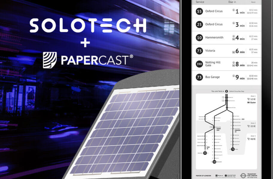 Papercast solotech e paper public info display system