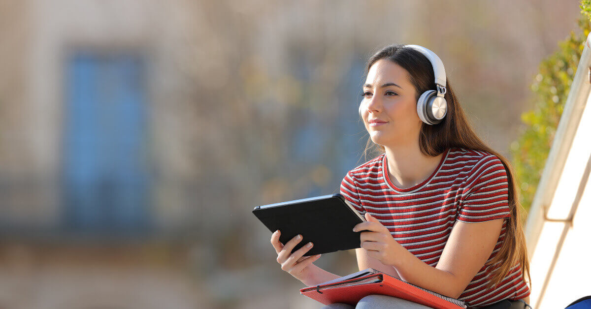 listening to audiobooks