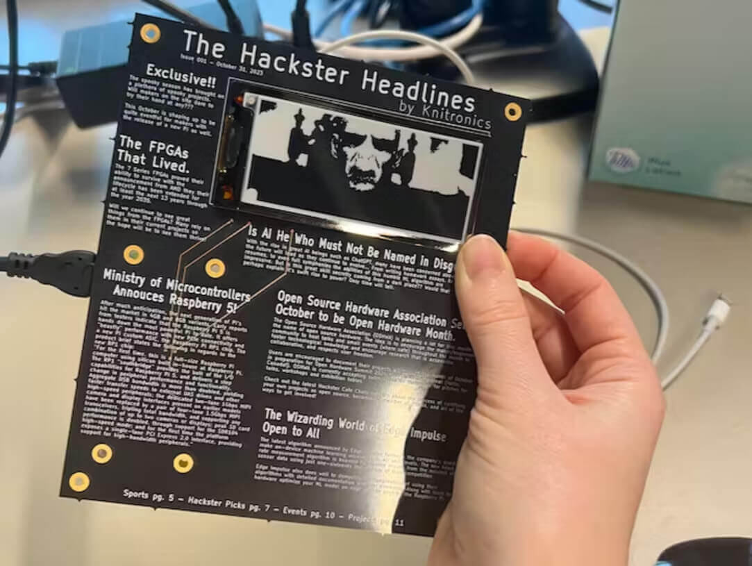 harry potter newspaper raspberry pi e ink