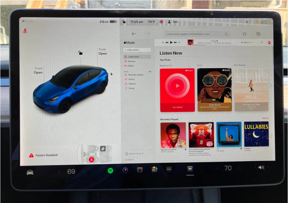 apple music app tesla