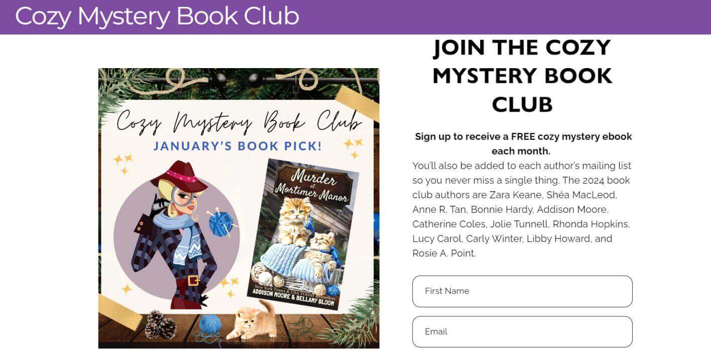 cozy mystery book club 1