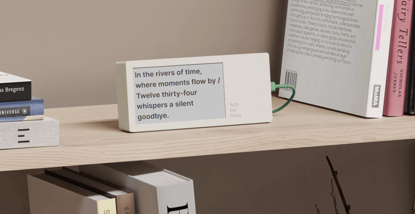 poem1 e ink ai clock