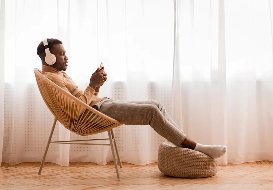 listening to audiobook