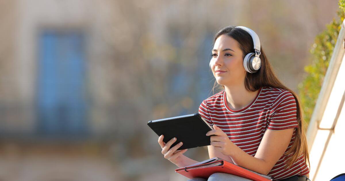 listening to audiobooks